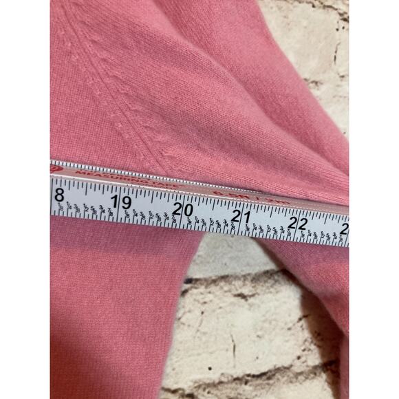 Queen of Scots Cashmere Sweater Womens XL Powder Pink Lightweight Pullover - Picture 6 of 11
